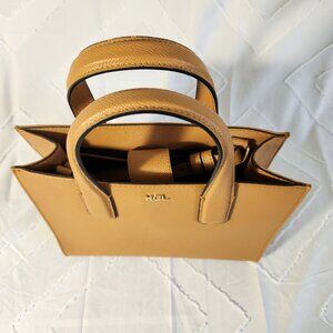 Kurt Geiger London Tan Leather Small Tote Shoulder Bag